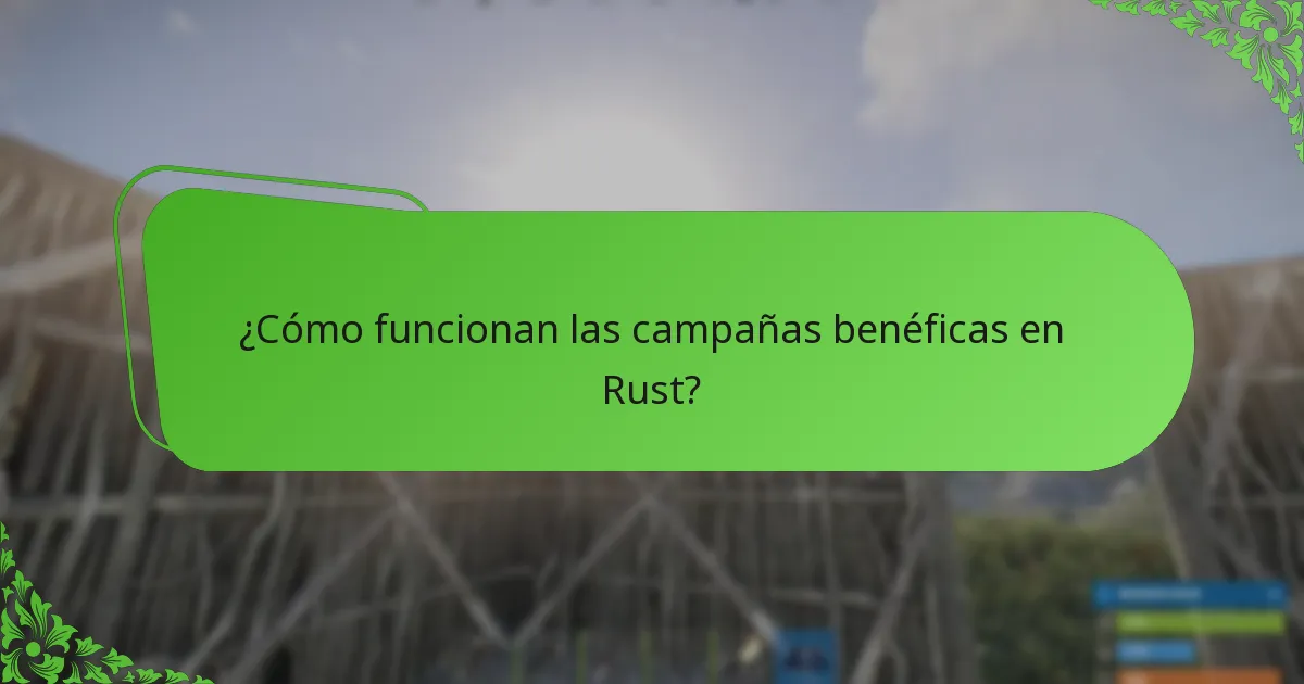 ¿Cómo funcionan las campañas benéficas en Rust?