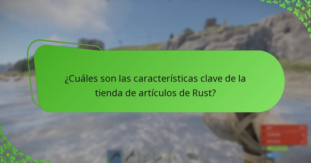 ¿Cuál es la estructura de precios de los artículos en la tienda de artículos de Rust?