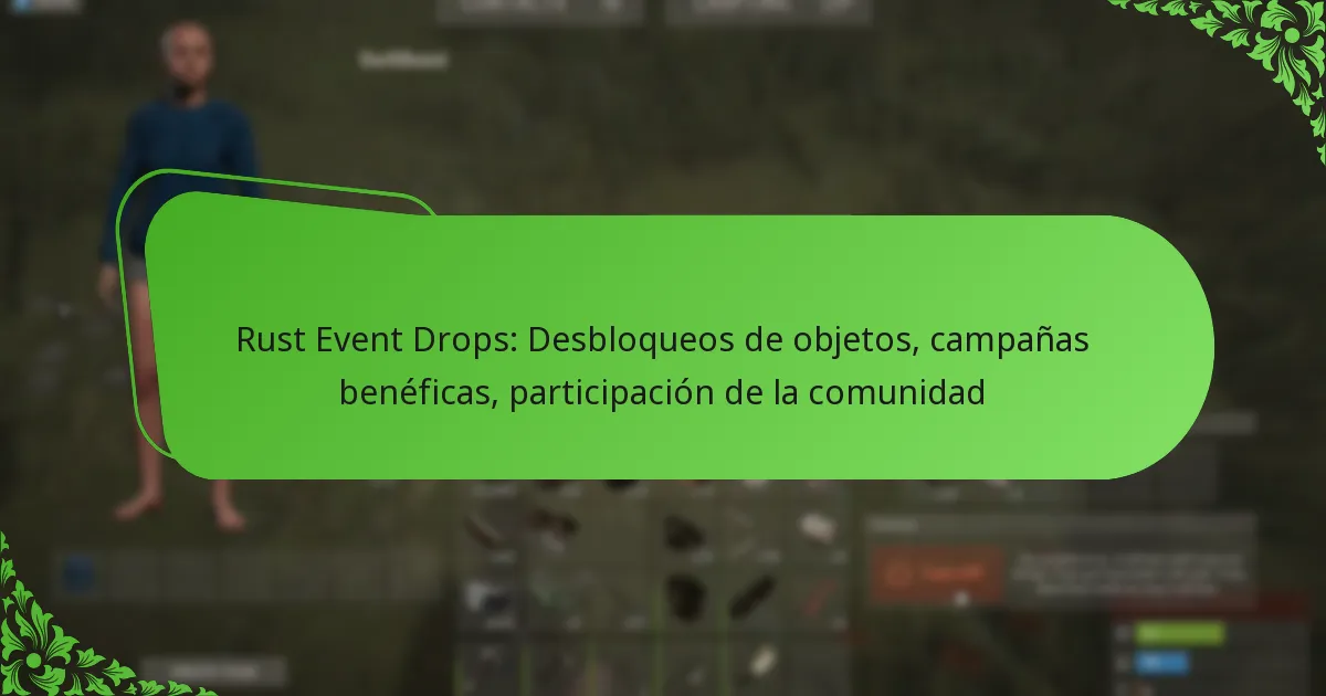 Rust Event Drops: Desbloqueos de objetos, campañas benéficas, participación de la comunidad
