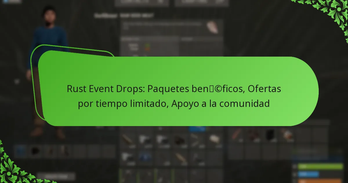 Rust Event Drops: Paquetes benéficos, Ofertas por tiempo limitado, Apoyo a la comunidad