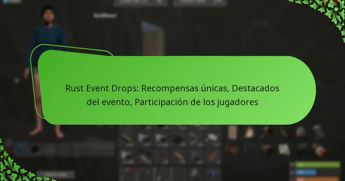 Rust Event Drops: Recompensas únicas, Destacados del evento, Participación de los jugadores