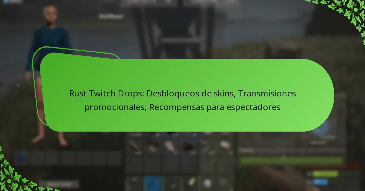 Rust Twitch Drops: Desbloqueos de skins, Transmisiones promocionales, Recompensas para espectadores
