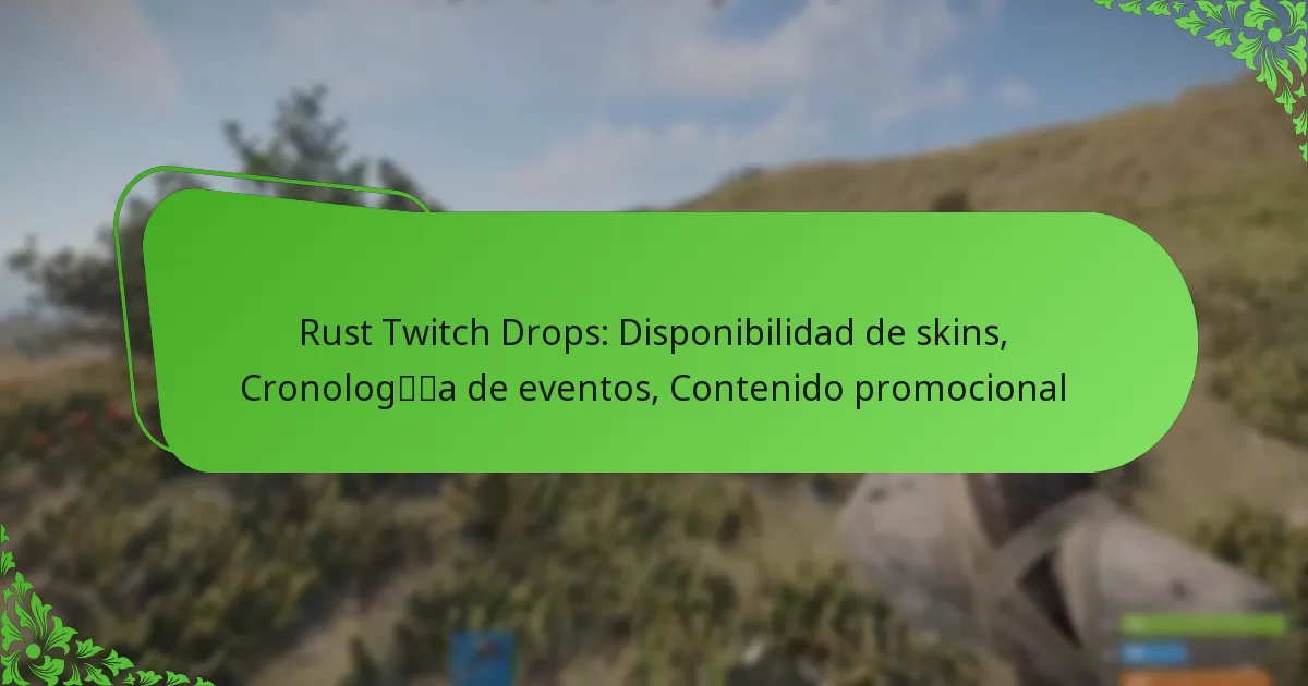 Rust Twitch Drops: Disponibilidad de skins, Cronología de eventos, Contenido promocional