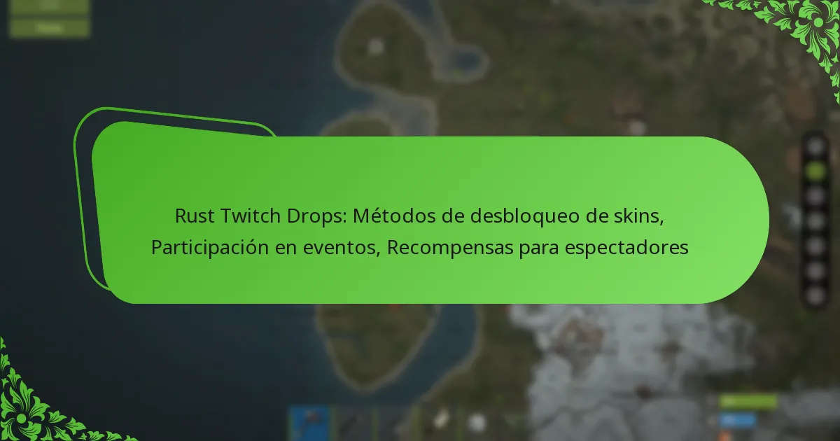Rust Twitch Drops: Métodos de desbloqueo de skins, Participación en eventos, Recompensas para espectadores