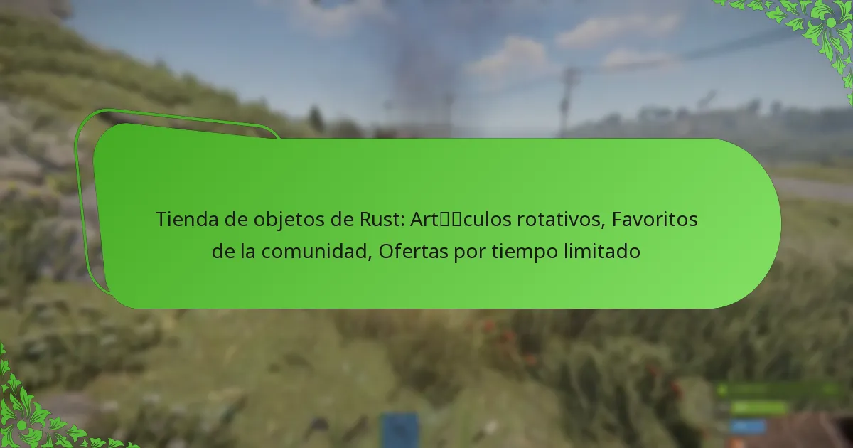 Tienda de objetos de Rust: Artículos rotativos, Favoritos de la comunidad, Ofertas por tiempo limitado