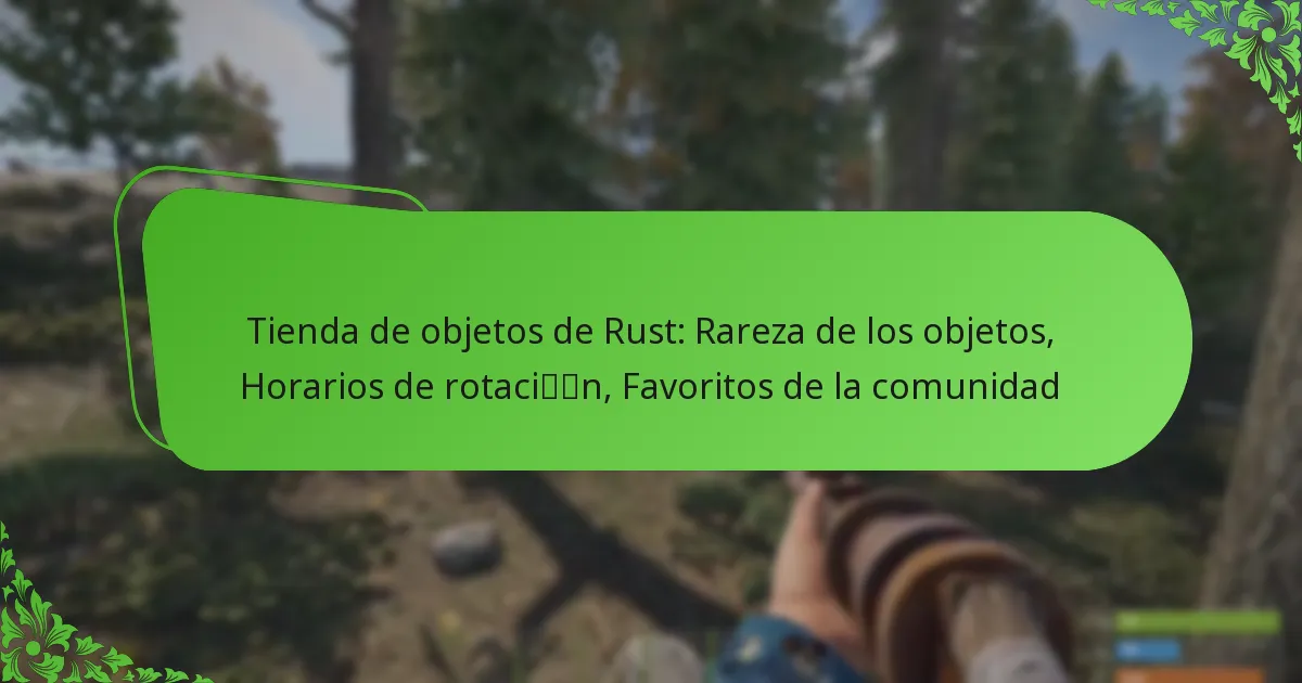 Tienda de objetos de Rust: Rareza de los objetos, Horarios de rotación, Favoritos de la comunidad