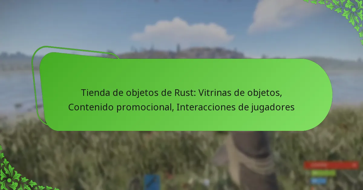 Tienda de objetos de Rust: Vitrinas de objetos, Contenido promocional, Interacciones de jugadores